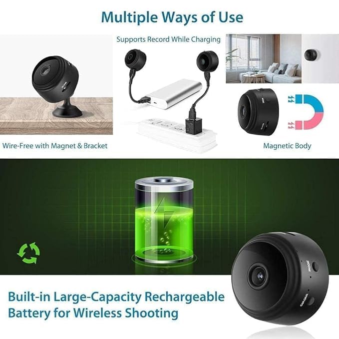 Compact Wireless WiFi Camera with Video Recorder