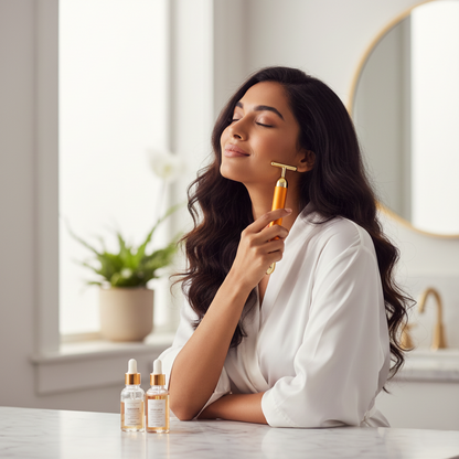 24K Gold Electric Facial Massage Roller