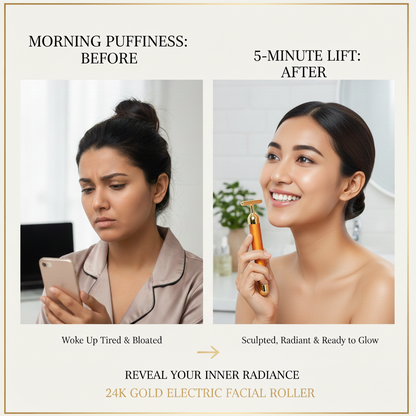 24K Gold Electric Facial Massage Roller